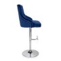 Blue Velvet Adjustable Bar Stool - Rocco