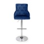 Blue Velvet Adjustable Bar Stool - Rocco