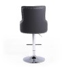Grey Faux Leather Adjustable Bar Stool - Rocco