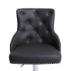 Grey Faux Leather Adjustable Bar Stool - Rocco