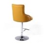 Yellow Faux Leather Adjustable Bar Stool with Backs - Rocco