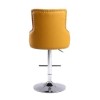 Yellow Faux Leather Adjustable Bar Stool with Backs - Rocco