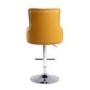 Yellow Faux Leather Adjustable Bar Stool with Backs - Rocco