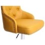 Yellow Faux Leather Adjustable Bar Stool with Backs - Rocco