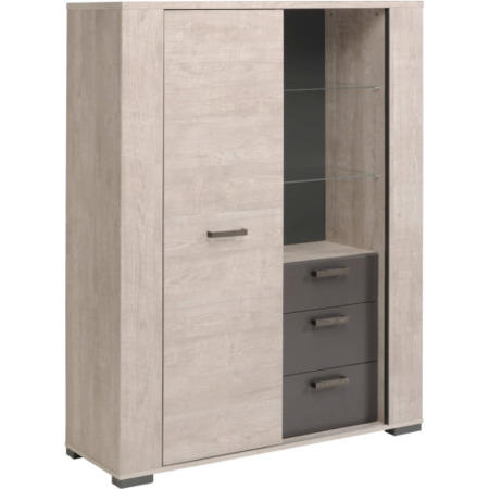 Parisot Travis Loft Grey Display Cabinet