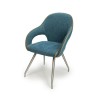 Carseat Pair of Dining Chairs in Teal Fabric