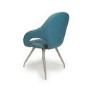GRADE A1 - Carseat Pair of Dining Chairs in Teal Fabric