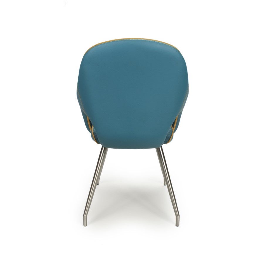 Carseat Pair of Dining Chairs in Teal Fabric