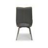 GRADE A2 - Vivienne Grey Leather Dining Chairs - 1 x Pair