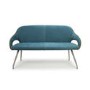 GRADE A1 - Vintage Faux leather Bench in Teal
