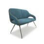 GRADE A1 - Vintage Faux leather Bench in Teal