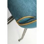 GRADE A1 - Vintage Faux leather Bench in Teal