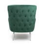 Marquess Tufted Wing Back Brushed Velvet Green Armchair