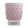Marquess Tufted Wing Back Brushed Velvet Pink Blush Armchair