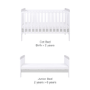 2 Piece Nursery Furniture Set with Cot Bed and Changing Table in White and Grey - Rio - Tutti Bambini