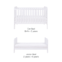 Tutti Bambini Rio White 3 Piece Nursery Furniture Set  