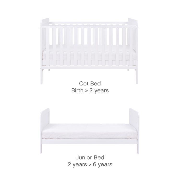 Tutti Bambini Rio White 3 Piece Nursery Furniture Set  