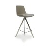 Antique Grey Faux Leather Bar Stool