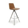 Antique Tan Faux Leather Bar Stool