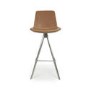 Antique Tan Faux Leather Bar Stool