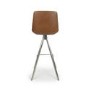 Antique Tan Faux Leather Bar Stool