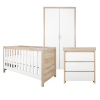 Tutti Bambini Modena White and Oak 3 Piece Nursery Furniture Set 
