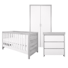 Tutti Bambini Modena Grey and White 3 Piece Nursery Furniture Set 