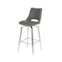 Carseat Grey Faux Leather Bar Stool 