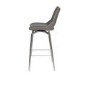 Carseat Grey Faux Leather Bar Stool 