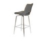 Carseat Grey Faux Leather Bar Stool 