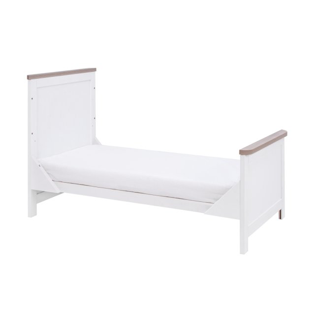 2 Piece Nursery Furniture Set with Cot Bed and Changing Table in White and Oak - Verona - Tutti Bambini