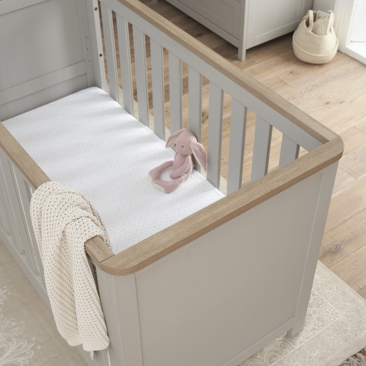 Tutti Bambini Verona 2 Piece Nursery Furniture Set in Dove Grey and Oak