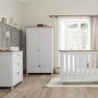 3 Piece Nursery Furniture Set in White and Oak - Verona - Tutti Bambini