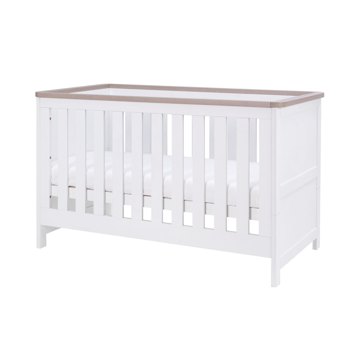 3 Piece Nursery Furniture Set in White and Oak Verona Tutti