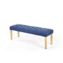 Blue Button Dining Bench