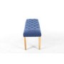 Blue Button Dining Bench