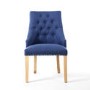 Sapphire Blue Button Back Stud Pair of Dining Chairs