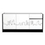 Parisot Urban Sideboard Black and White Lacquered Melamine