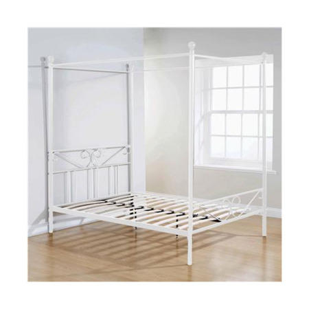 Mountrose Brunswick Four Poster King Size Bed In White 