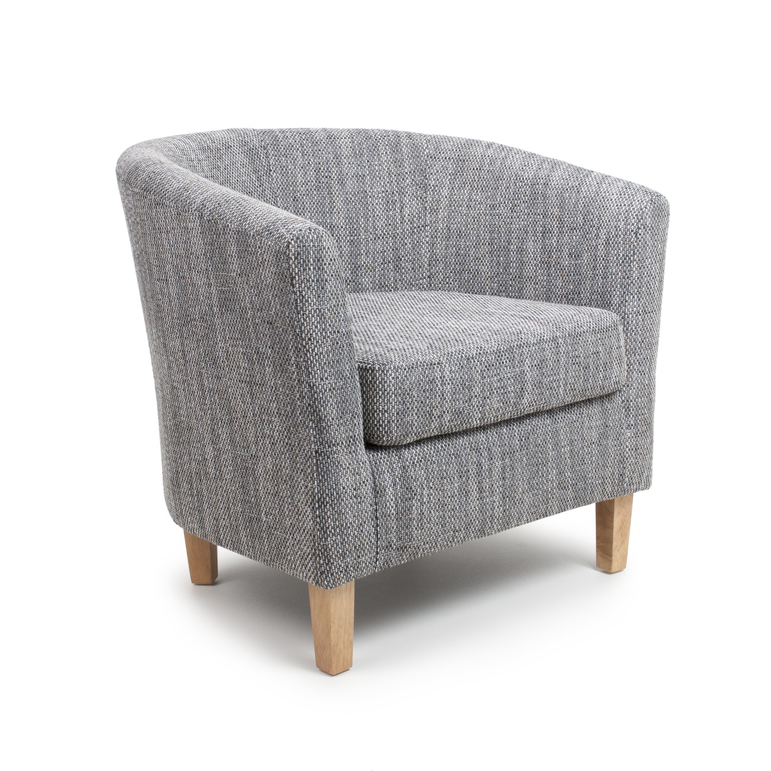 shankar grey tweed tub chair stool set furniture123