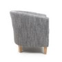 Shankar Grey Tweed Tub Chair & Stool Set