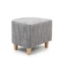 Shankar Grey Tweed Tub Chair & Stool Set