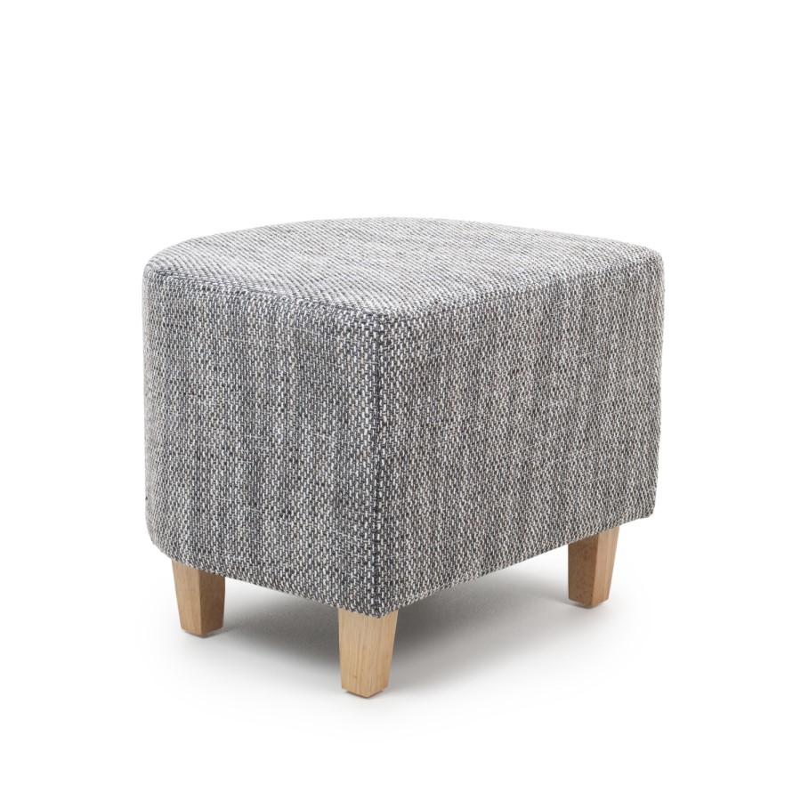 Shankar Grey Tweed Tub Chair & Stool Set