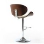 Havana Walnut Leather Effect Cream Bar Stool