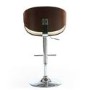 Havana Walnut Leather Effect Cream Bar Stool