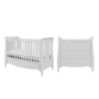 Grey 2 Piece Cot Bed with Changing Table Set -  Tutti Bambini Roma 