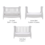 Grey 2 Piece Cot Bed with Changing Table Set -  Tutti Bambini Roma 