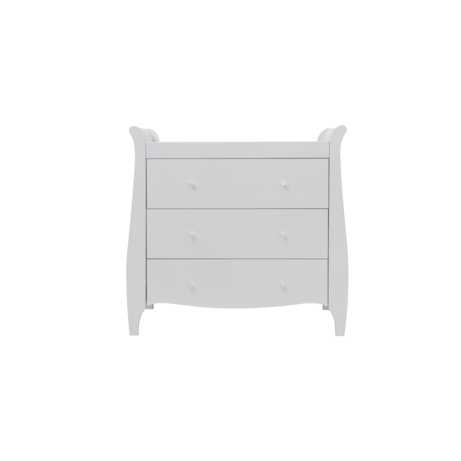 Grey 2 Piece Cot Bed with Changing Table Set -  Tutti Bambini Roma 