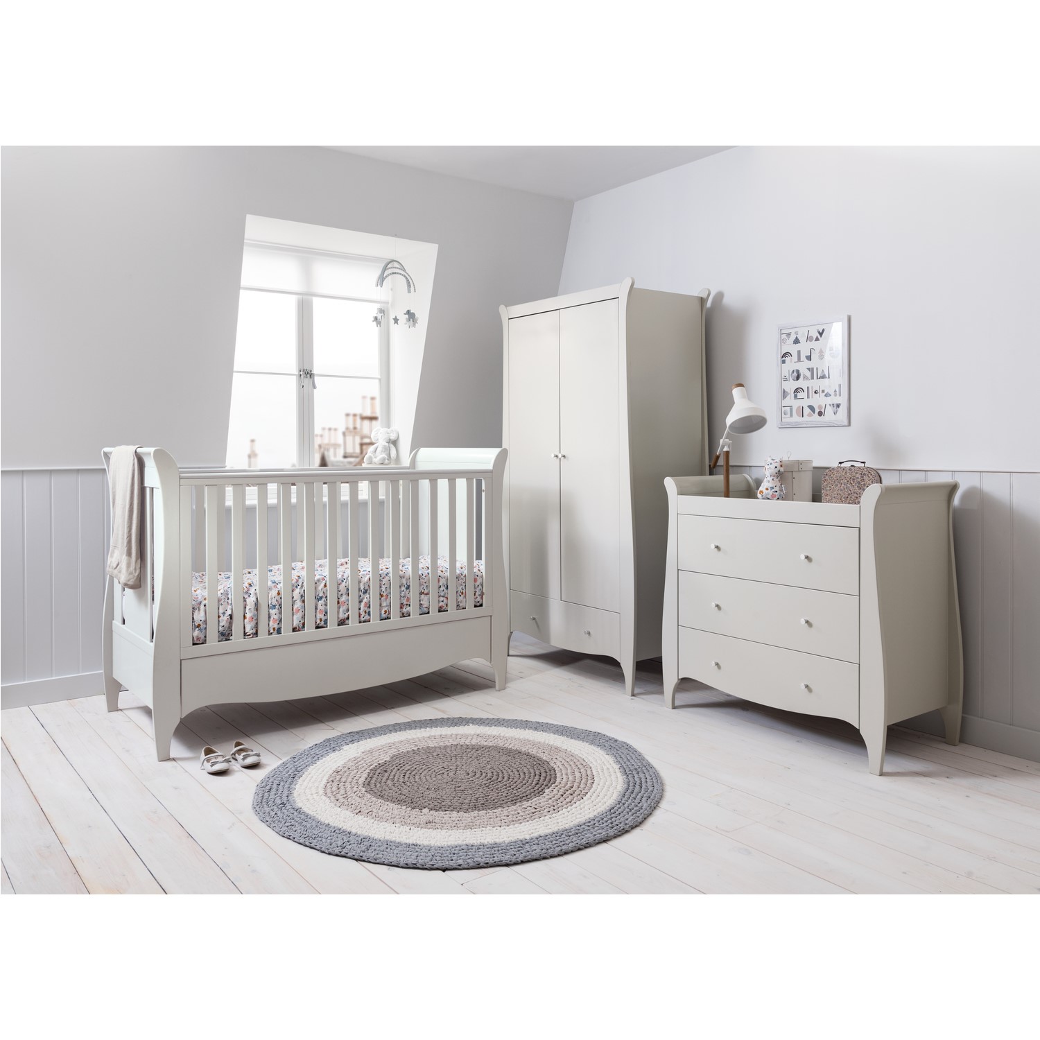 Tutti Bambini Roma Grey 3 Piece Nursery Furniture Set - Furniture123