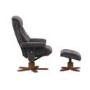 Exmouth Swivel Massage Recliner & Footstool in Charcoal Velour